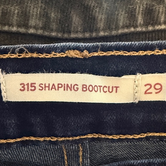 Levi's 315 Shaping Bootcut Dark Blue Jeans - Picture 4 of 5